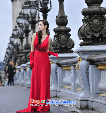 Full Chamber Fong big luxury 2015 new sexy deep V-Neck emulation silk dress uniform girdles bows L3001 dark red tail 165-M 30cm photo, prices, brand platters! The elections are supplied in the national character of distribution, so action, buy now enjoy more preferential! As soon as possible.