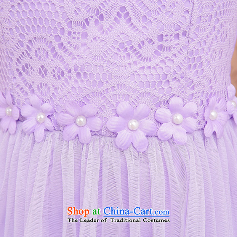 Maple Hui Sub 2015 Spring New Bridesmaid Dress Short, lace small dress sister skirt dress F531 bows light purple will, Maple Hui Sub , , , shopping on the Internet