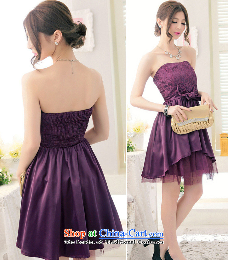 Glued to the Eiffel lace big butterfly netting yarn small Dress Short of 2015 Korean marriage banquet bridesmaid bows and sisters under the auspices of evening dress skirt 5,244 deep purple are code picture, prices, brand platters! The elections are supplied in the national character of distribution, so action, buy now enjoy more preferential! As soon as possible.