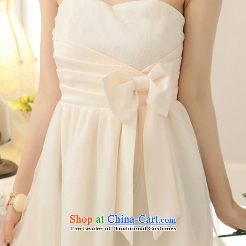 Reft Eiffel gauze Bow Ties With chest small dress short version of Korea 2015 Marriage banquet hosted bride bridesmaid wedding bows and sisters were 5,245 apricot color is skirt code, Eiffel glued to the , , , shopping on the Internet