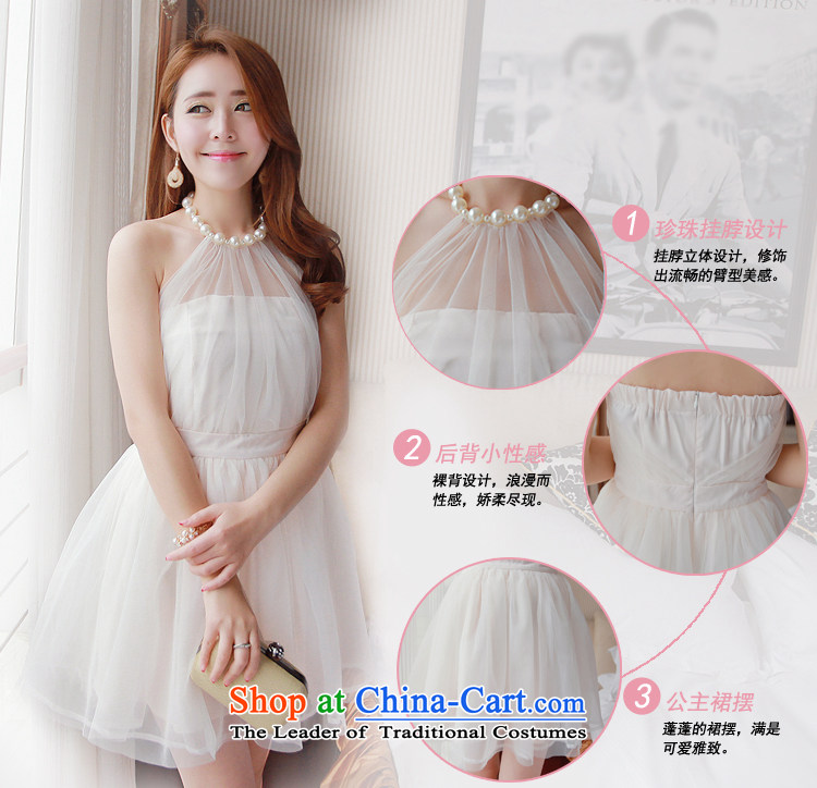 Yan Bo fiber 2015 Summer new back bon bon gauze pearl hanging also dresses F6462 female white are code pictures, prices, brand platters! The elections are supplied in the national character of distribution, so action, buy now enjoy more preferential! As soon as possible.