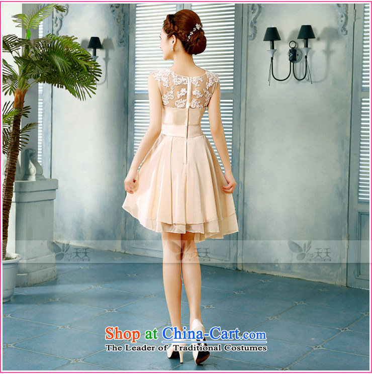Mrs Alexa Lam Roundup New Word 2014 shoulder champagne color chiffon small short skirt sweet lovely shoulders small dress marriages bows 14961 services champagne color M waist 2.1) Picture, prices, brand platters! The elections are supplied in the national character of distribution, so action, buy now enjoy more preferential! As soon as possible.