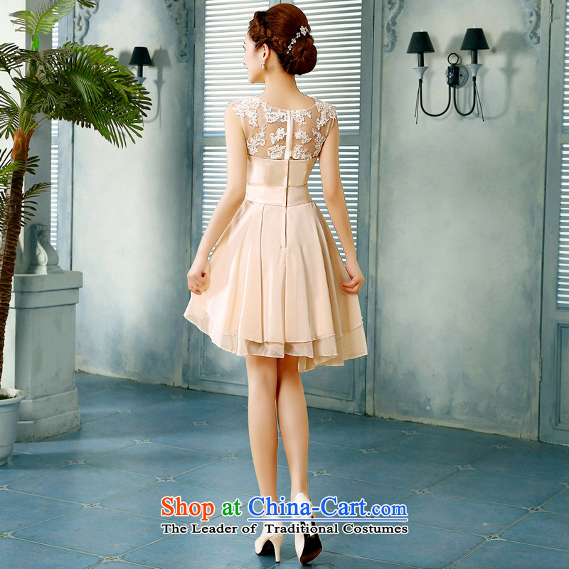 Mrs Alexa Lam Roundup New Word 2014 shoulder champagne color chiffon small short skirt sweet lovely shoulders small dress marriages bows 14961 services champagne color M waist 2.1), Mrs Alexa Lam Roundup , , , shopping on the Internet