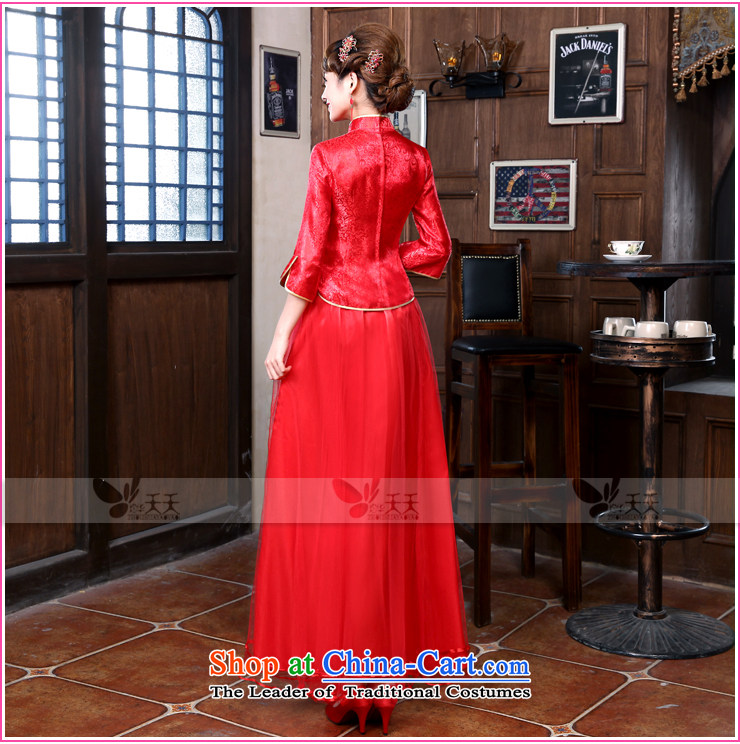 Mrs Alexa Lam roundup new 2014 Marriage collar dress Chinese Dress bride-packaged services 18058 bows red 2XL( waist 2.4) Picture, prices, brand platters! The elections are supplied in the national character of distribution, so action, buy now enjoy more preferential! As soon as possible.