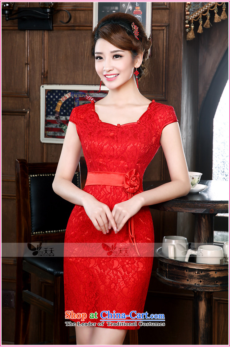 Mrs Alexa Lam roundup new summer short-qipao marriages bows services improved Chinese beauty Red Dress 18151 Red L waist 2.2) Picture, prices, brand platters! The elections are supplied in the national character of distribution, so action, buy now enjoy more preferential! As soon as possible.