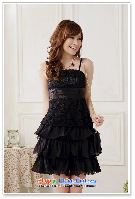 2015 princess Jk2.yy sweet lace spell chiffon strap dresses cake princess skirt evening dress uniform dress bridesmaid sister Black XL 125 recommendations services around 922.747 picture, prices, brand platters! The elections are supplied in the national character of distribution, so action, buy now enjoy more preferential! As soon as possible.