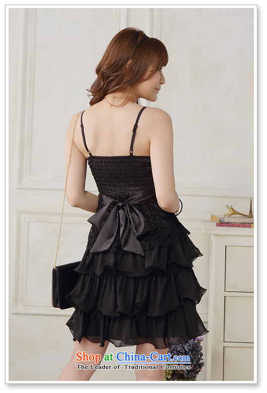 2015 princess Jk2.yy sweet lace spell chiffon strap dresses cake princess skirt evening dress uniform dress bridesmaid sister Black XL 125 recommendations services around 922.747 picture, prices, brand platters! The elections are supplied in the national character of distribution, so action, buy now enjoy more preferential! As soon as possible.