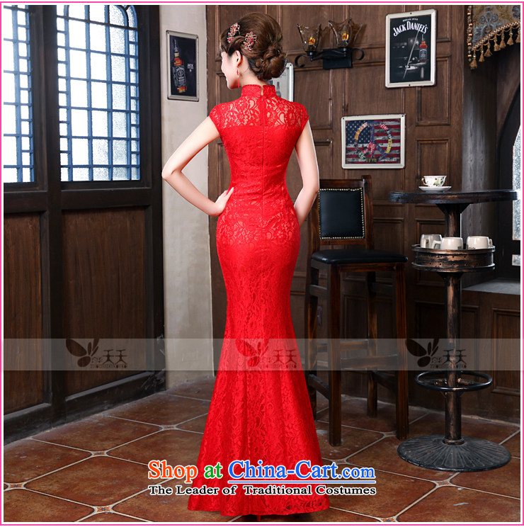 Mrs Alexa Lam roundup bride lace Chinese long evening dresses new 2014 Marriage bows services improved qipao 18252 stylish red XXL( waist 2.4) Picture, prices, brand platters! The elections are supplied in the national character of distribution, so action, buy now enjoy more preferential! As soon as possible.