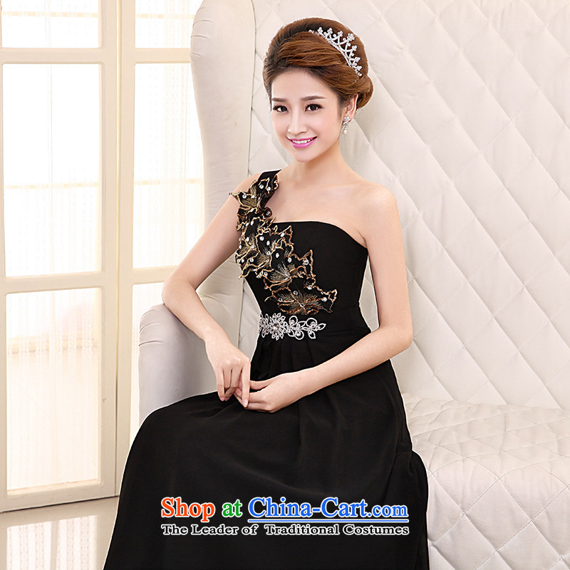 The HIV NEW 2015 wedding dresses long marriages bows dress stylish shoulder flower embroidery dress L0039 Sau San black XXL, HIV Miele shopping on the Internet has been pressed.