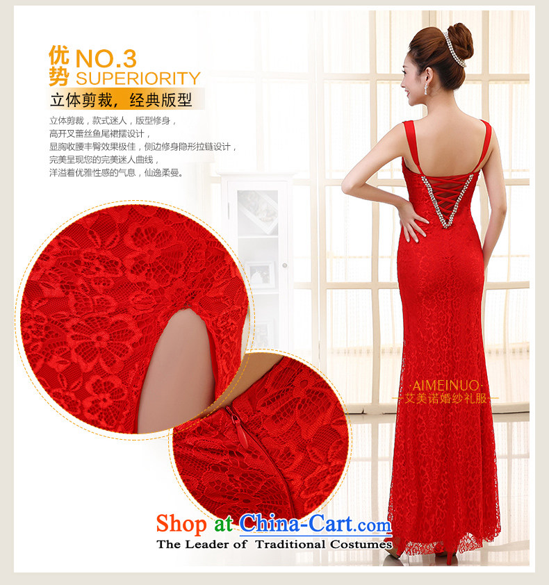 The HIV NEW 2015 wedding dress bride bows services long marriage lace crowsfoot high on the forklift truck Sau San evening dresses diamond shoulders L0035 sapphire blue XL Photo, prices, brand platters! The elections are supplied in the national character of distribution, so action, buy now enjoy more preferential! As soon as possible.