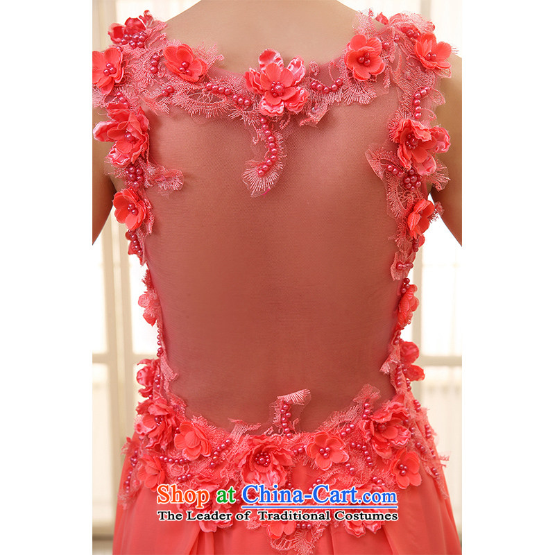 The HIV NEW 2015 wedding dress bride bows long dresses and stylish shoulders deep V manually Korean flower dress L0032 Sau San watermelon red , L, HIV Miele shopping on the Internet has been pressed.