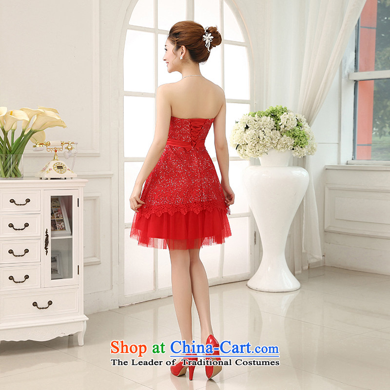 Hiv Miele wedding dresses 2015 new bride dresses and chest Korean red silk yarn bows to lei petticoats tie twine bow knot L0031 RED M HIV Miele shopping on the Internet has been pressed.