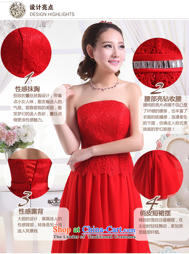 Embroidered short of the bride is wiping the chest bridesmaid lace small short skirts marriages red bows evening dresses 201 new strap butterfly engraving embroidery lace red LF930 XXL Suzhou shipment picture, prices, brand platters! The elections are supplied in the national character of distribution, so action, buy now enjoy more preferential! As soon as possible.