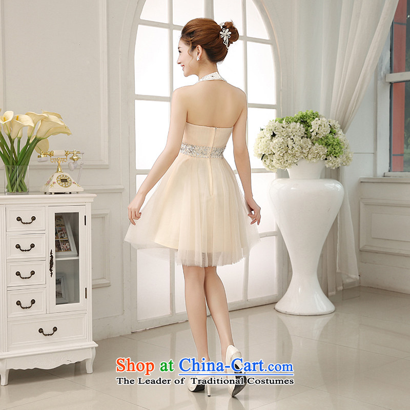 The HIV NEW 2015 Wedding Dress Short of bows bridal dresses marriage stylish also dress Hang Sau San bridesmaid evening dress L0030 light champagne color XL, HIV Miele shopping on the Internet has been pressed.