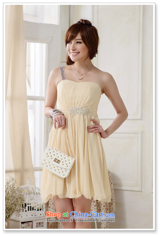 Stylish appointments sexy Jk2.yy light drill shoulder evening dress code in the skirt dress dresses J9708 champagne color XL Photo, prices, brand platters! The elections are supplied in the national character of distribution, so action, buy now enjoy more preferential! As soon as possible.