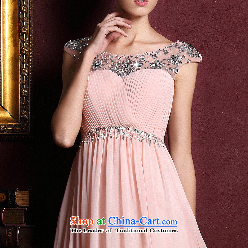 A Bride dress new dresses marriage 2015 bows services bridesmaid long elegant evening dresses 332  L, a bride pink shopping on the Internet has been pressed.