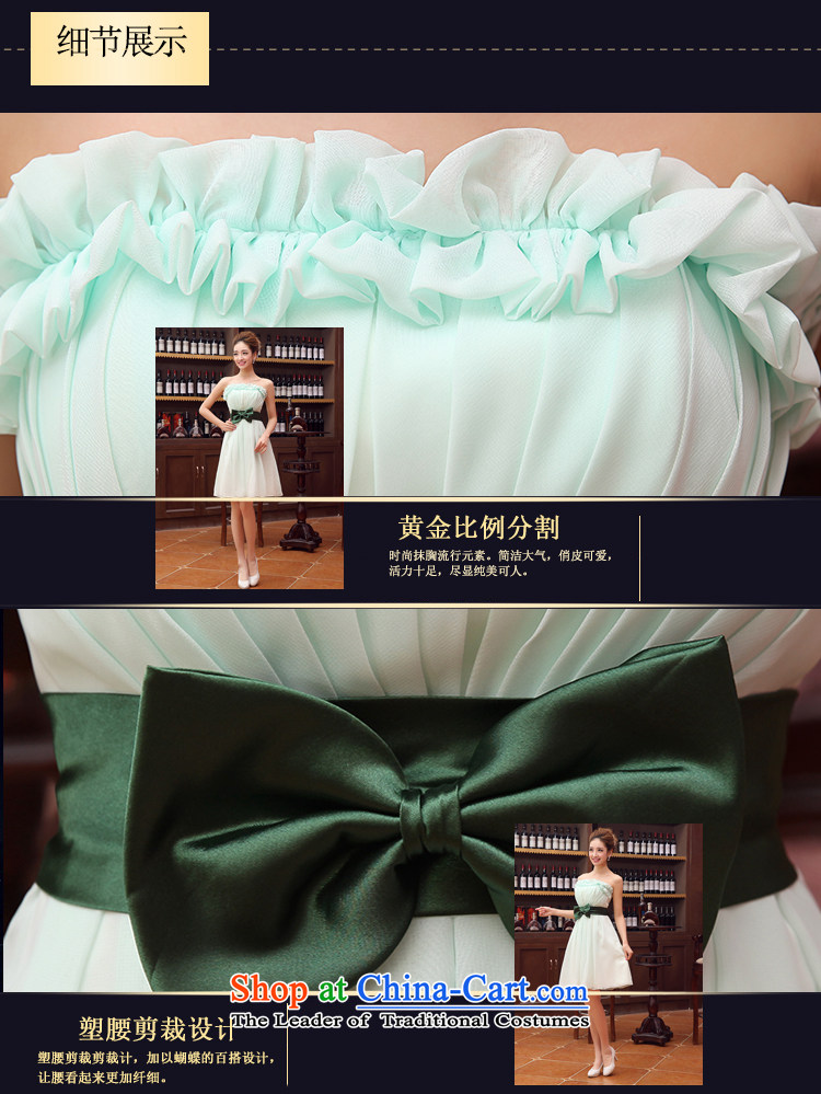 Rain-sang yi bride Wedding 2015 new Products Home Sweet bridesmaid short skirts and chest small dress LF180 GREEN M picture, prices, brand platters! The elections are supplied in the national character of distribution, so action, buy now enjoy more preferential! As soon as possible.
