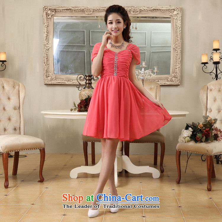 Rain-sang yi 2015 new marriages bridesmaid small Dress Short, shoulders the chiffon sister mission LF171 watermelon red XL Photo, prices, brand platters! The elections are supplied in the national character of distribution, so action, buy now enjoy more preferential! As soon as possible.