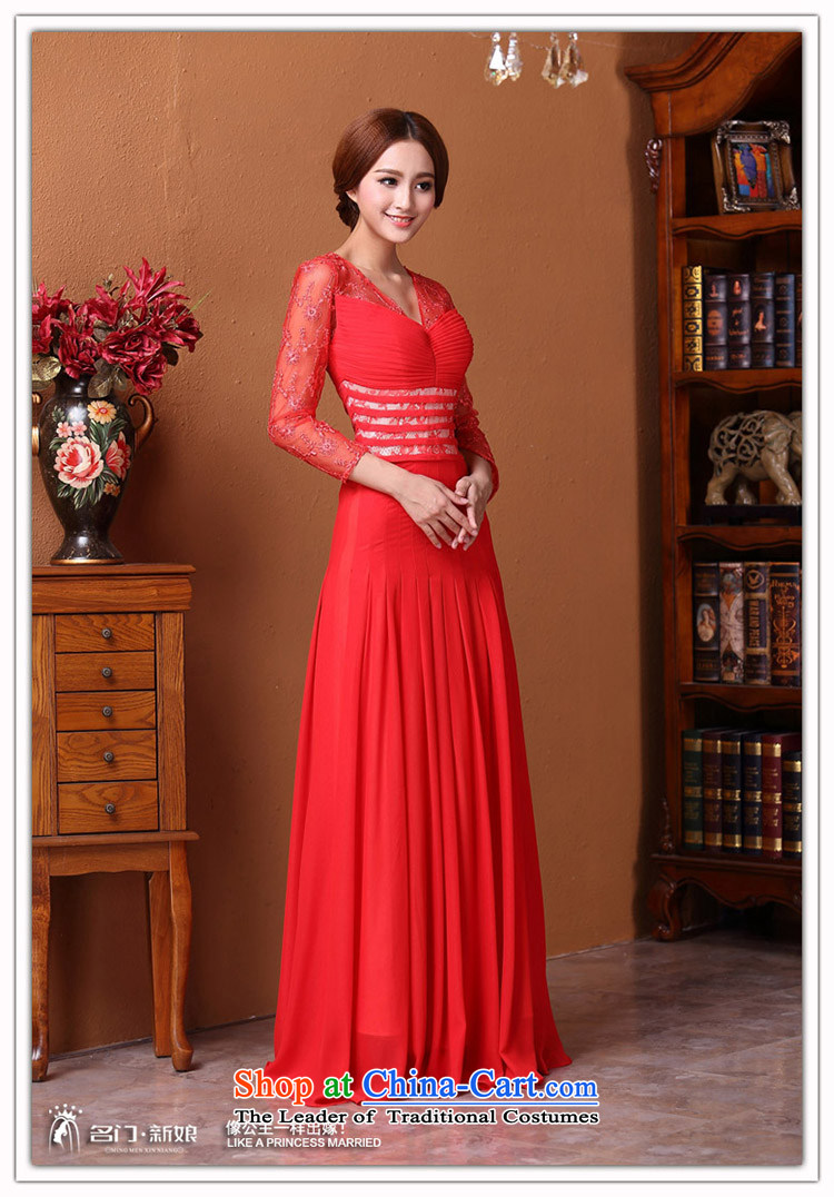 A new bride 2015 Red Dress bows dress lace 9 video thin 605 red sleeved M picture, prices, brand platters! The elections are supplied in the national character of distribution, so action, buy now enjoy more preferential! As soon as possible.