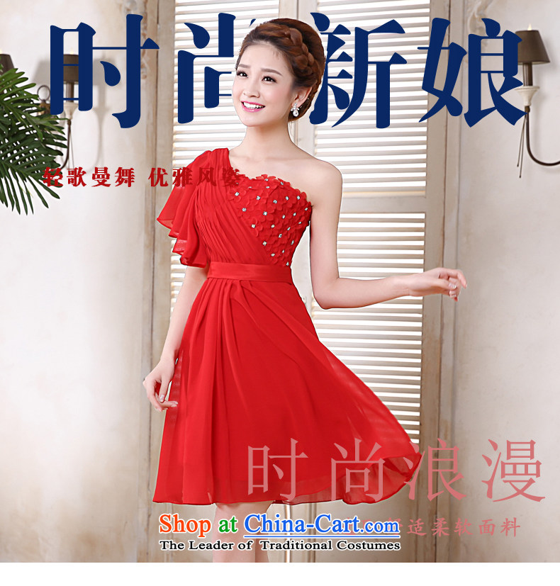 Rain-sang yi bride Wedding 2015 new marriage bows to the princess sweet shoulder short of small dress LF192 bridesmaid Red Red M picture, prices, brand platters! The elections are supplied in the national character of distribution, so action, buy now enjoy more preferential! As soon as possible.