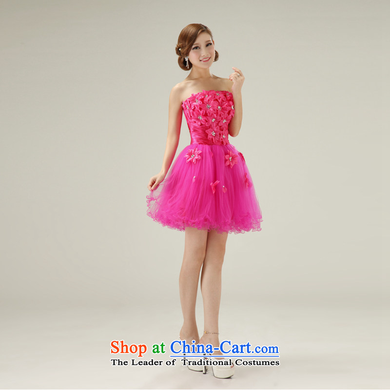 Yong-yeon and 2015 New in red flower short) bridesmaid dress small dress will make to the red color is not returning to size Yong-yeon and shopping on the Internet has been pressed.