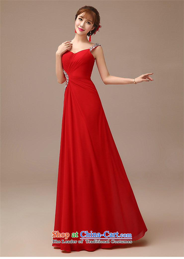 2015 New Red video thin dress bride wedding bows services long red slotted shoulder dress red XXL picture, prices, brand platters! The elections are supplied in the national character of distribution, so action, buy now enjoy more preferential! As soon as possible.