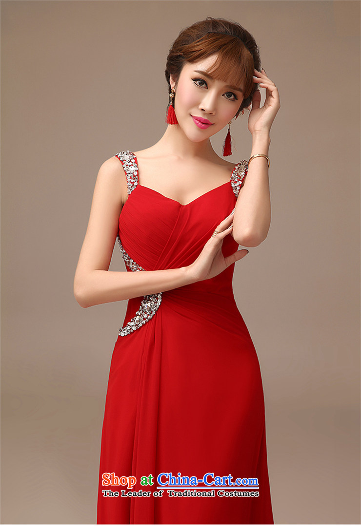 2015 New Red video thin dress bride wedding bows services long red slotted shoulder dress red XXL picture, prices, brand platters! The elections are supplied in the national character of distribution, so action, buy now enjoy more preferential! As soon as possible.