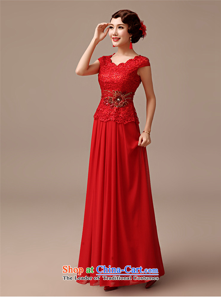 2015 new marriages bows service long word for package retro shoulder lace red dress red L picture, prices, brand platters! The elections are supplied in the national character of distribution, so action, buy now enjoy more preferential! As soon as possible.