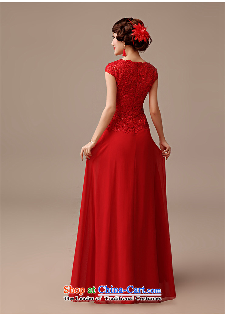 2015 new marriages bows service long word for package retro shoulder lace red dress red L picture, prices, brand platters! The elections are supplied in the national character of distribution, so action, buy now enjoy more preferential! As soon as possible.