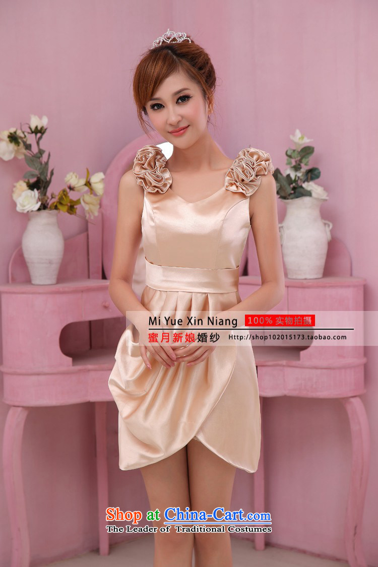 Honeymoon bridal dresses brides bridesmaid 2015 bows dress bridesmaid gathering short skirts temperament straps flowers small pink dresses L picture, prices, brand platters! The elections are supplied in the national character of distribution, so action, buy now enjoy more preferential! As soon as possible.