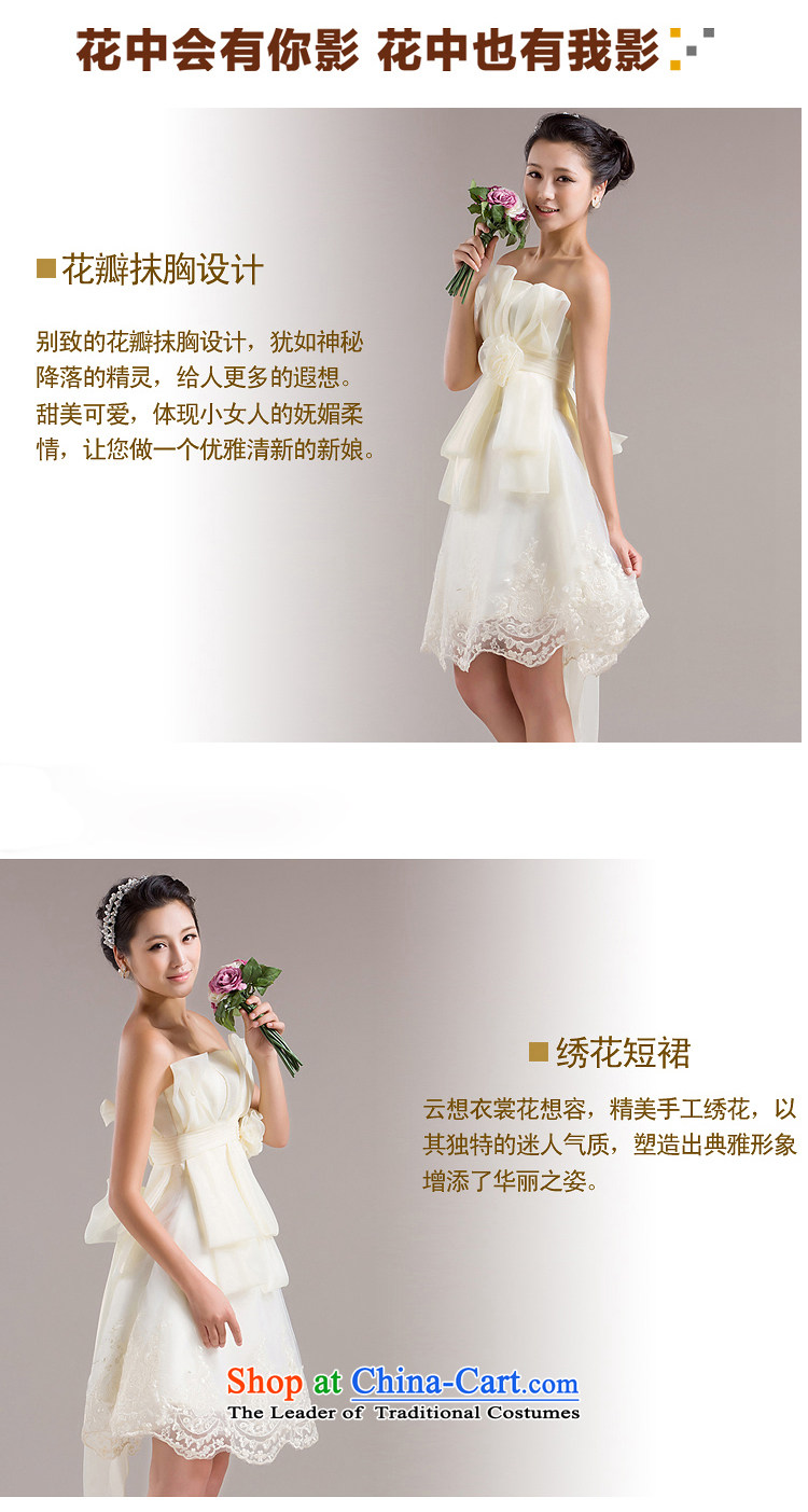 Rain-sang Yi Wedding Spring New 2015 wedding dress bridesmaid dress uniform evening dresses summer bows short skirt LF96, champagne color S picture, prices, brand platters! The elections are supplied in the national character of distribution, so action, buy now enjoy more preferential! As soon as possible.