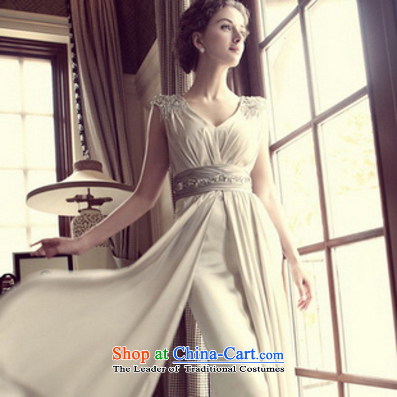 Yong-yeon and 2015 New retro bride bridesmaid toasting champagne evening performances services/Long/champagne color dress hand-making red color made no refunds or exchanges of size Yong-yeon and shopping on the Internet has been pressed.