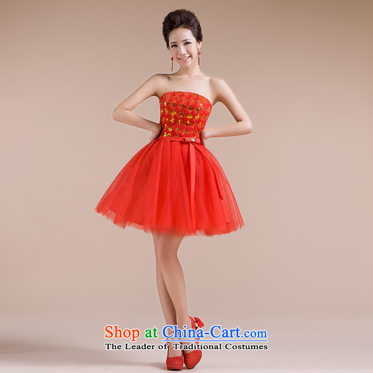Rain-sang yi bride Wedding 2015 new marriage bows services and chest straps red dress sweet white gown LF90 bridesmaid small red XXL picture, prices, brand platters! The elections are supplied in the national character of distribution, so action, buy now enjoy more preferential! As soon as possible.