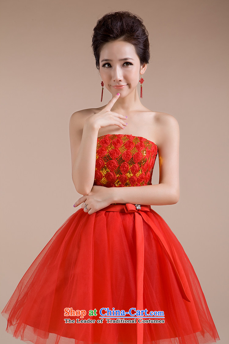 Rain-sang yi bride Wedding 2015 new marriage bows services and chest straps red dress sweet white gown LF90 bridesmaid small red XXL picture, prices, brand platters! The elections are supplied in the national character of distribution, so action, buy now enjoy more preferential! As soon as possible.
