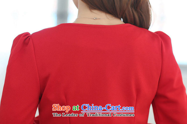 Pure color consistency of the spring and autumn 2015 a new list of Korean version two kits OL commuter dress bridesmaid long-sleeved dresses red jacket black skirt No. 1) XL Photo, prices, brand platters! The elections are supplied in the national character of distribution, so action, buy now enjoy more preferential! As soon as possible.