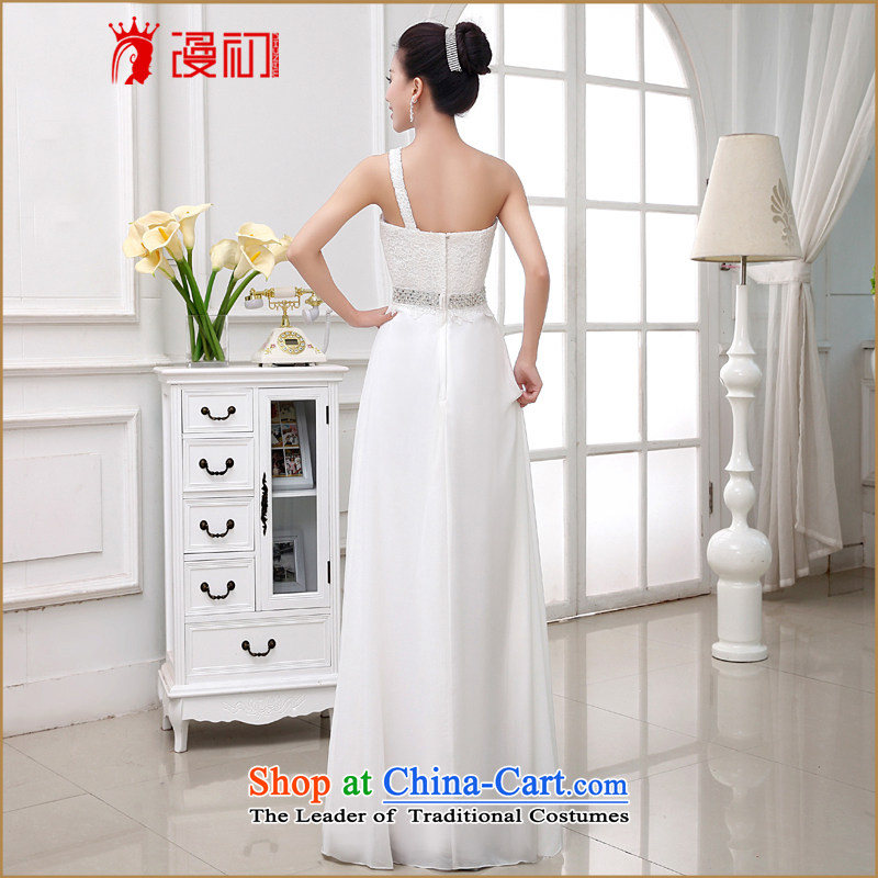 At the beginning of Castores Magi bride bows dress 2015 new lace diamond jewelry shoulder red dress moderator evening dress White XL, Early Man , , , shopping on the Internet