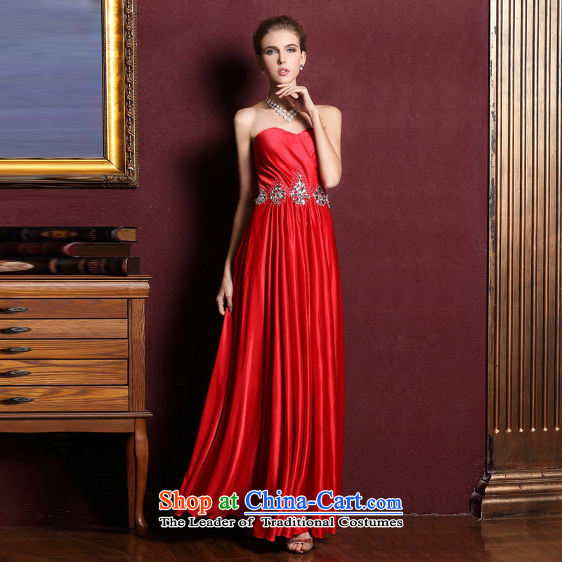 A Bride dress marriage new bows Services 2015 Long bridesmaid dress plum evening dress in RED M name 223 door bride shopping on the Internet has been pressed.