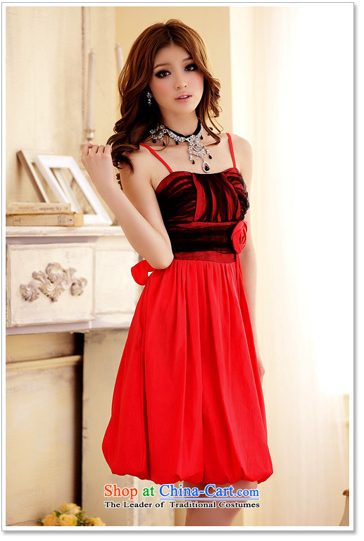  The Korean version of the aristocratic Jk2.yy sweet Foutune of flower lanterns gown princess van strap dresses red XL Photo, prices, brand platters! The elections are supplied in the national character of distribution, so action, buy now enjoy more preferential! As soon as possible.