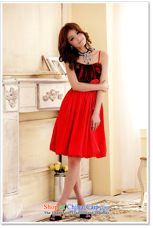  The Korean version of the aristocratic Jk2.yy sweet Foutune of flower lanterns gown princess van strap dresses red XL Photo, prices, brand platters! The elections are supplied in the national character of distribution, so action, buy now enjoy more preferential! As soon as possible.