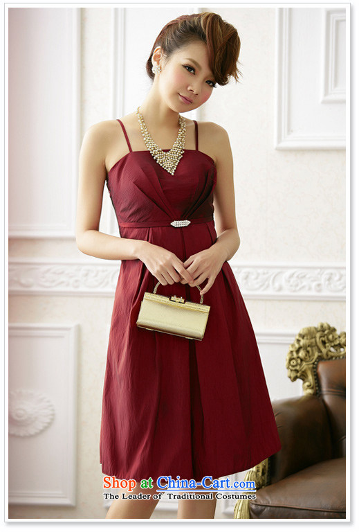  Western style modern Jk2.yy dinner sister bridesmaid mission dresses and sexy straps dresses wine red XXL picture, prices, brand platters! The elections are supplied in the national character of distribution, so action, buy now enjoy more preferential! As soon as possible.