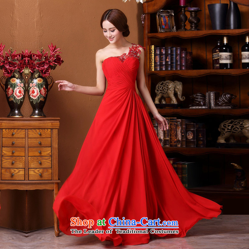 A new bride 2015 Red bows dress shoulder elegant wedding dress sweet lace 588 M, a bride shopping on the Internet has been pressed.