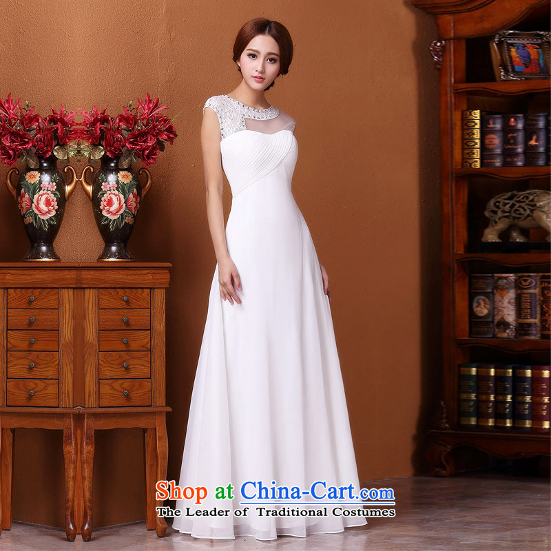 A new 2015 bridal dresses stylish and elegant white long dresses and lace dress 591 S, a bride shopping on the Internet has been pressed.