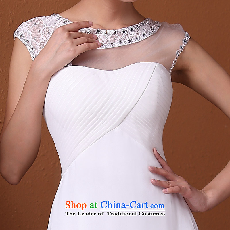 A new 2015 bridal dresses stylish and elegant white long dresses and lace dress 591 S, a bride shopping on the Internet has been pressed.