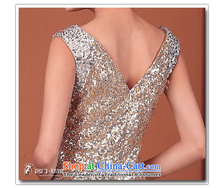 Name the new bride door 2015 dinner dress gold on-chip flash dress wedding dress 580 M picture, prices, brand platters! The elections are supplied in the national character of distribution, so action, buy now enjoy more preferential! As soon as possible.