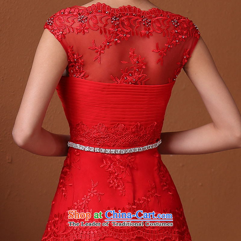 A new bride 2015 Red Dress marriage bows dress elegant dress lace 589 M, a bride shopping on the Internet has been pressed.