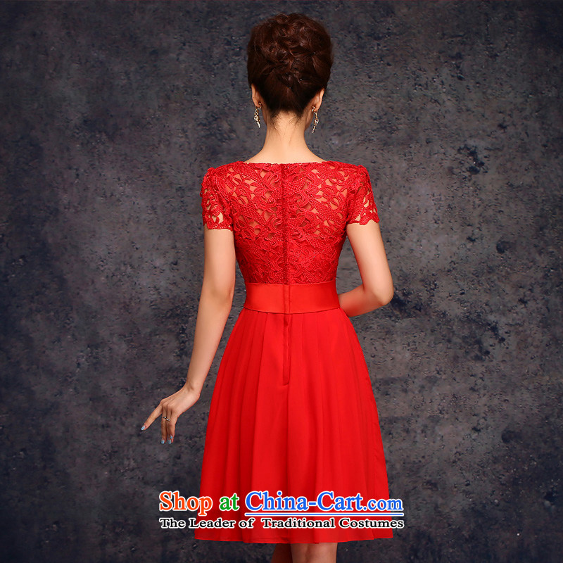 7 7 color tone classic 2014 new bride dress red marriage bows services retro lace back door onto L001 Dress Short-sleeved long tailored, 7 7 Color Tone , , , shopping on the Internet