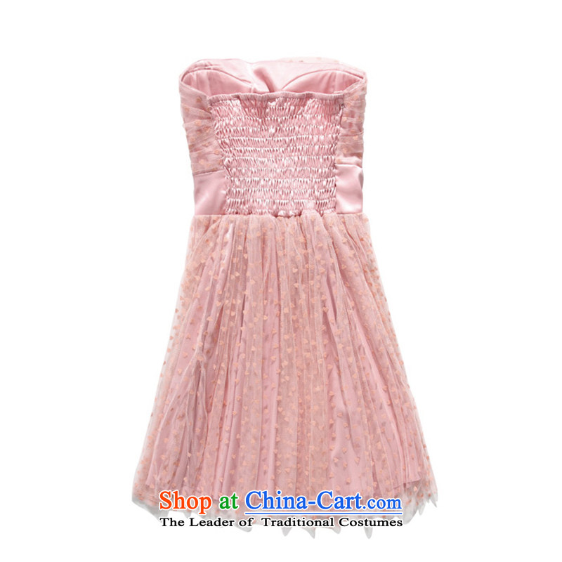  The Korean version of Princess van Jk2.yy Foutune of short, bridesmaid mission dress wiping the chest pink dresses are code ,JK2.YY,,, shopping on the Internet