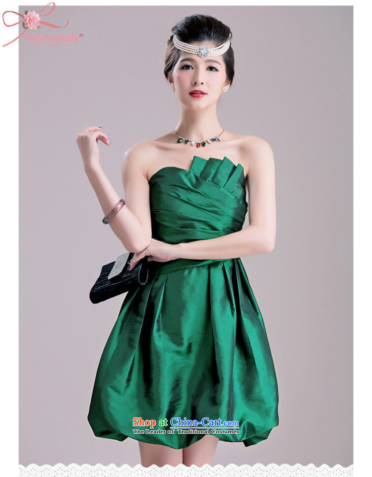 The end of the light (MO) QIAN elegant beauty chest fold lanterns petticoats small dress female foreign women's dress skirt bows to green XL Photo, prices, brand platters! The elections are supplied in the national character of distribution, so action, buy now enjoy more preferential! As soon as possible.