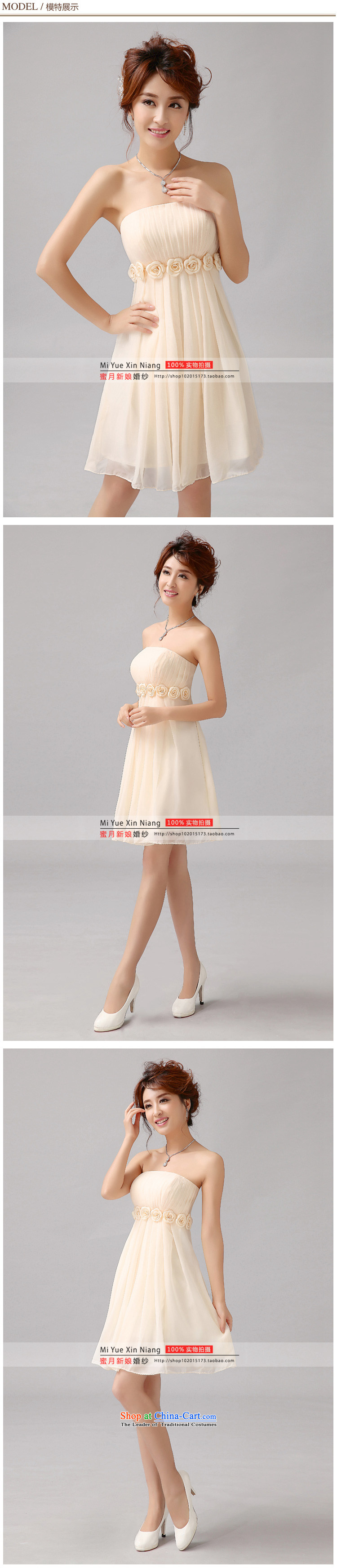 Honeymoon bride 2015 bride wedding dresses bridesmaid short of small dress marriage bows bridesmaid services performed services photo album short skirt champagne color L picture, prices, brand platters! The elections are supplied in the national character of distribution, so action, buy now enjoy more preferential! As soon as possible.