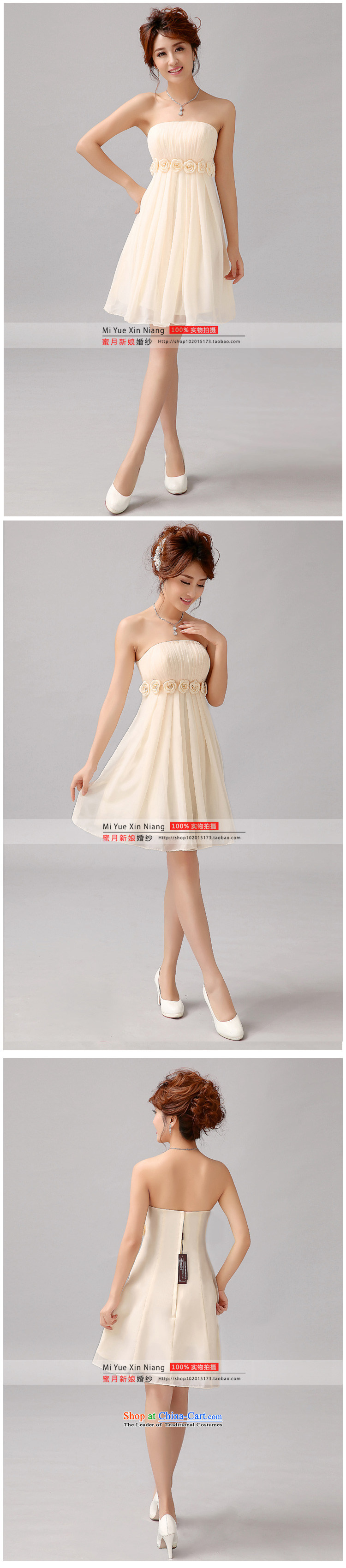 Honeymoon bride 2015 bride wedding dresses bridesmaid short of small dress marriage bows bridesmaid services performed services photo album short skirt champagne color L picture, prices, brand platters! The elections are supplied in the national character of distribution, so action, buy now enjoy more preferential! As soon as possible.